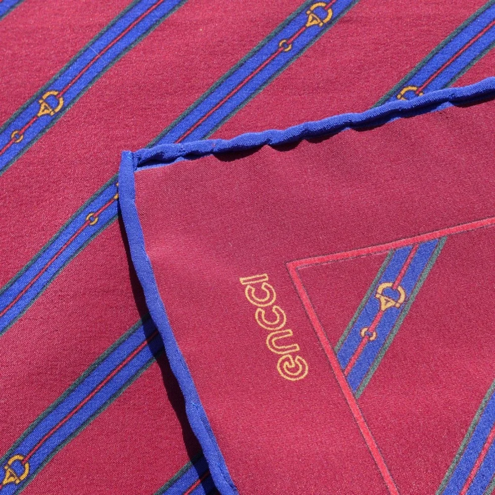 Vintage‎ Gucci silk scarf handkerchief bag tie